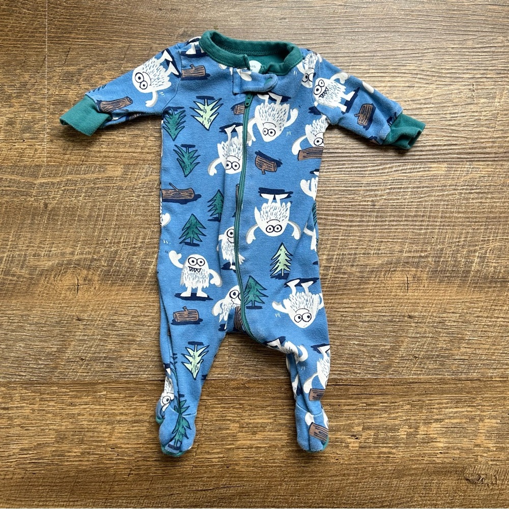 The Children’s Place Footie Pajama One Piece Lot Newborn Up to 7 lbs Boy Unisex - Picture 4 of 6